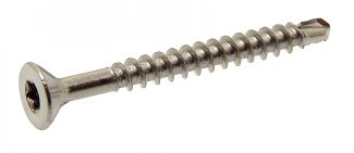 Self drilling countersunk head six lobes chipboard screw - stainless steel a2 inox a2