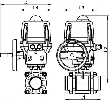 Vanne 3 pièces BW avec actionneur électrique ATEX