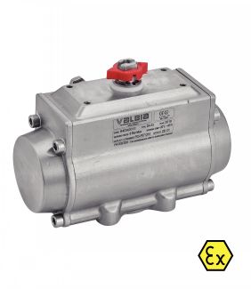 Vérin pneumatique inox 1/4 de tour (90°)