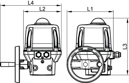 Actionneur électrique 90° ATEX - IP68 positionneur