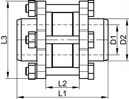 Clapet anti-retour 3 pièces à souder BW - Schéma