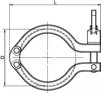 Collier clamp double articulation - Schéma