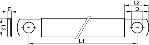 Grounding and bounding braid - halogen free & flame retardant insulation - tinned copper - polyolefin gaine ignifuge sans halogène (Schema)