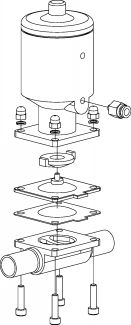 Stainless steel pneumatic diaphragm valve bw - stainless steel cf3m (316l) (Schema #2)