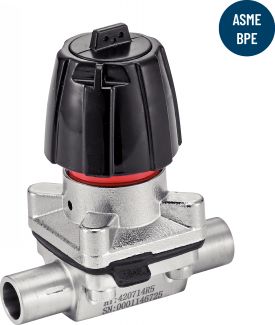 Manual pc diaphragm valve bw - stainless steel cf3m (316l)