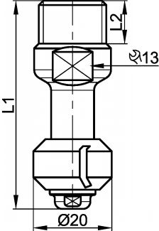 Tête de lavage avec raccordement Mâle G 3/8 - Schéma