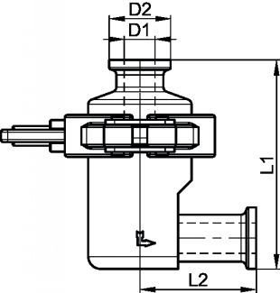 Purgeur thermostatic vapeur propre clamp (Schéma #3)