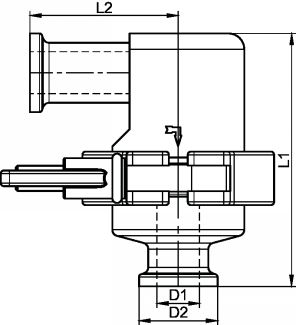 Thermostatic clean steam trap clamp - stainless steel 316l (Schema #3)