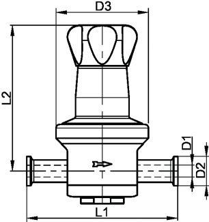 Régulateur de pression hygiénique clamp (Schéma)