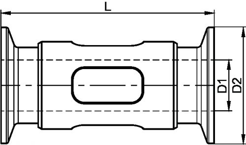 Indicateur de circulation aseptique clamp (Schéma)