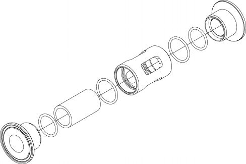 Indicateur de circulation aseptique clamp (Schéma #2)