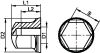 écrou hexagonal borgne hygiénique (Schéma)