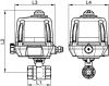 Vanne à boule 2 pièces F/F avec actionneur électrique IP68 Failsafe - schéma
