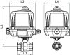 Vanne 2 pièces F/F avec actionneur électrique ATEX - Schéma