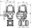 Vanne 3 pièces F/F avec actionneur électrique IP68