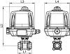 Vanne 3 pièces SW avec actionneur électrique ATEX - Schéma