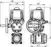 Vanne 3 pièces SW avec actionneur électrique ATEX