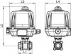 Vanne à boule 3 pièces SW avec actionneur électrique ATEX IP68 positionneur - schéma