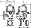 Vanne à boule 3 pièces SW avec actionneur électrique ATEX IP68 positionneur - schéma