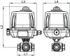 Vanne 3 voies F/F/F - actionneur électrique ATEX - Schéma