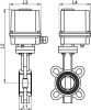 Vanne papillon avec actionneur électrique IP65 - Schéma