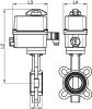 Vanne papillon avec actionneur électrique IP66 - Schéma