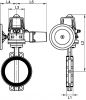 Butterfly valve with cast iron body - stainless steel butterfly - silicone gasket (58414) with failsafe ip68 electric actuator (50845) (Schema #3)