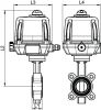 Vanne papillon avec actionneur électrique IP68 - Schéma
