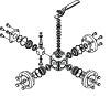 3 ways flanged ball valve with o/c position sensing - full bore - stainless steel 316 passage intégral en l ou en t (Schema #2)