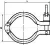 Collier clamp double articulation - Schéma