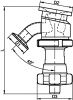 Manual tank bottom diaphragm valve - stainless steel 316l (Schema)