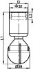 Tête de lavage à fente - rotation libre (Schéma)