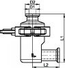 Thermostatic clean steam trap clamp - stainless steel 316l (Schema #4)